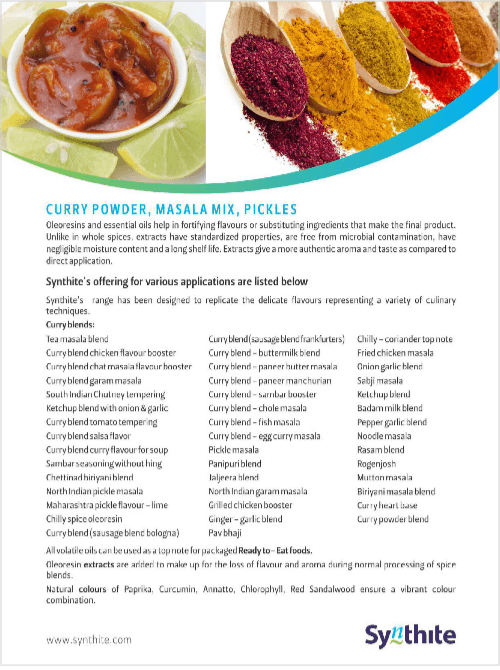  Masala, Pickles, Curry powders