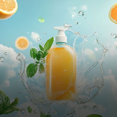 A mobile-optimized banner for Clean Label products, showing a streamlined arrangement of fresh, natural ingredients.