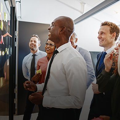 Mobile-optimized innovation showcase banner with similar futuristic digital graphics, designed for smaller screen devices.