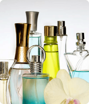Perfumery product ingredients and aromatic extracts.