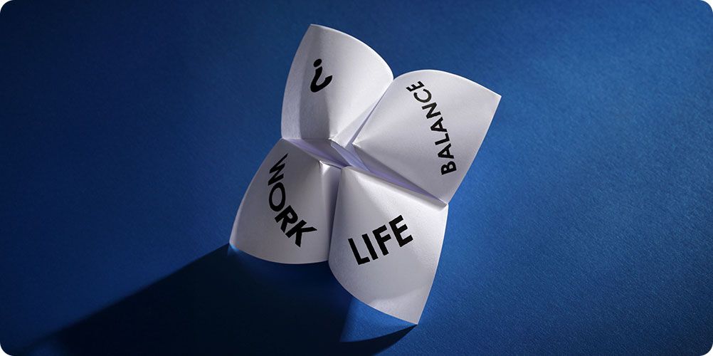 Paper craft art image symbolizing creativity, innovation, or work-life balance concepts.