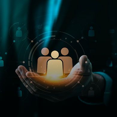 Mobile version of career opportunities banner with similar human figure vector symbol, optimized for smaller screens.